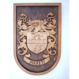 Brasões De Família Personalizados Em Madeira Maciça