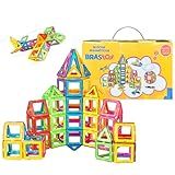 Brastoy Blocos De Montar Magnético Brinquedo Educativo Infantil 120 Peças 