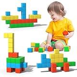 Brastoy Blocos Montar Magnéticos Cubos Construção Brinquedo Infantil 48 Peças