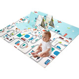 Brastoy Tapete Tatame Infantil Emborrachado Dobrável Dupla Face 6mm
