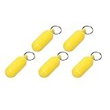 BRAVECOW Chaveiro Flutuante De Plástico Com 5 Peças Para Passeios De Barco Pesca Surfe Porta Chaves Flutuantes Marítimos Amarelo 6 5 ×2 5cm 2 56×0 98in
