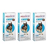 Bravecto Anti Pulgas E Carrapatos Comprimido Mastigável 1000 Mg Para Cães Com 20 40kg Pack Com 3 Unidades