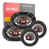 Bravox Kit Fácil Som Automotivo 6x9 6 Pol 240w Rms 4 Ohms