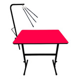 Bravura Pet Mesa De Tosa Banho E Tosa Regulável Cor Vermelho