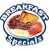 Breakfast Specials 91 44 Cm Concession Decalque Placa Carreta Trailer Stand Sticker Equipment