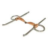 Bridão Agulha Inox Banhado A Cobre Embocadura Doma Cavalo