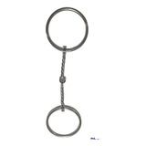 Bridão Inox Bocal Partido E Torcido Freio Pra Doma Montaria