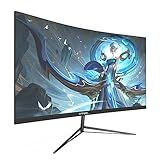 Bright Monitor Gamer Curvo 27 LCD LED Na Cor Preto Tela Curva 2800R Com Área De Visualização 683 × 128 × 445 Mm E Resolução Tip 1920x1080 60HZ Proporcionando Imagens Nítidas E Realistas