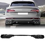 Brilluxa Pára Choque Traseiro Tubo De Escape Difusor Guarnição Preto Brilhante Spoiler Para SQ5 Q 5 Sportback 2021 E Até 4 Furos Difusor De Lábios Decoração De Spoiler Black Ring 