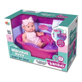 Brincar Boneca Bebê Milkinhas Petit Banho