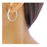 Brinco Argola Em Prata 925 Feminino Masculino 20mm