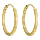Brinco Argola Infantil 12 Mm Em Ouro 18k 750