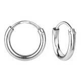 Brinco Argola Prata 925 Infantil Masculino Feminino 8 Mm