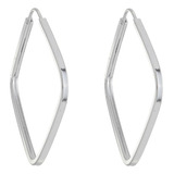 Brinco Argola Quadrada Feminina Pequeno Prata 925