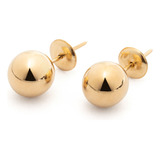 Brinco Bola 6mm Ouro 18k Caixinha De Veludo