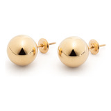 Brinco Bola 9mm Ouro 18k Caixinha De Veludo