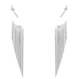 Brinco Franja Folheado A Prata 925 Legítima