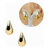 Brinco Gota Vírgula Mini Dourado Delicado
