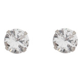 Brinco Masculino Prata Pura 925 Pedra Diamante Sintético 9mm