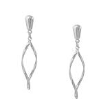 Brinco Torcido Banhado Prata 925 Legítima