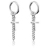 Brincos De Argola Pequenos Com Pingente De Gota De Espada Para Mulheres E Homens Aço Inoxidável Gravação Animal Punhal Punhal Adaga De Halloween Berloques Pingente Pingente Argolas Punk