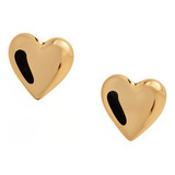 Brincos Ouro 18k Coração 4 Mm Infantil 2o Furo Bebê