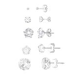 Brincos Ponto De Luz Cristal Prata 925 Legitima 3 Mm