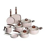 Brinox Jogo Panelas 8 Peças Ceramic Life Smart Plus Vanilla