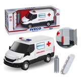 Brinquedo Ambulância Iveco Com Acessórios Maca