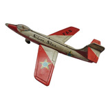 Brinquedo Antigo Avião Caça De Lata Metalma 60 