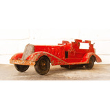 Brinquedo Antigo Caminhão De Bombeiros Marx 1930