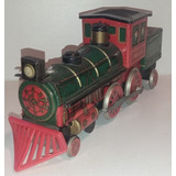 Brinquedo Antigo Trem Locomotiva De Lata Funciona C Apito