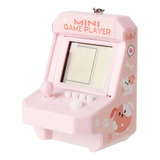 Brinquedo Arcade Portátil Chaveiro Mini Fliperama rosa 