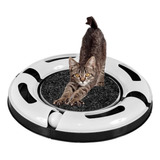 Brinquedo Arranhador Interativo Com Bolinha Para Gatos Pet Cor Preto