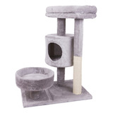 Brinquedo Arranhador Pet Casa De Olimpus Cinza Para Gatos