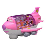Brinquedo Avião Bate E Volta Com Som E Luzes Zoop Toys Cor Rosa