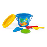 Brinquedo Balde De Praia Infantil 5 Pçs Para Brincar Areia