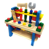 Brinquedo Bancada De Ferramentas Infantil Madeira 41 Peças