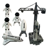Brinquedo Base Espacial Lança Foguete Astronauta Nave Espaci