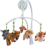 Brinquedo Bebê Berço Mobile Musical Safari Bichinho Pelúcia