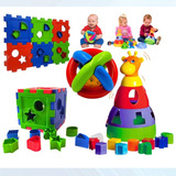 Brinquedo Bebê Educativo Didático 1 Ano Menino Menina Cubos