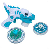 Brinquedo Beybleid Dinossauro Gyro Lançador De Beiblade Led
