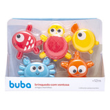 Brinquedo Bichinhos De Banho C Ventosa Amigos Marinhos Buba