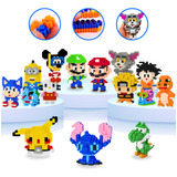 Brinquedo Bloco De Montar Vários Personagens Desenho Animado