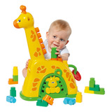 Brinquedo Blocos De Montar Baby Land Girafa De Atividades