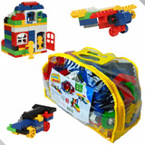 Brinquedo Blocos De Montar Educativo Encaixe Grande 400 Pçs