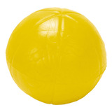 Brinquedo Bola Maciça Atomo 55mm Borracha Aroma Tutti frutti Cor Amarelo
