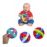 Brinquedo Bola Para Bebê Chocalho Estimula Reações Motoras