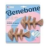 Brinquedo Cães Filhotes Roer Benebone Puppy 2 Pack Fishbone Extra Pequeno
