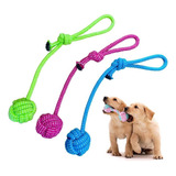 Brinquedo Cães Pet Mordedor De Corda Porte Médio Interativo Cor Azul 37 Cm